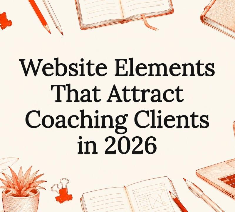Coaching website homepage showing clear niche statement and booking call-to-action that attract coaching clients in 2026 Coaching website homepage showing clear niche statement and booking call-to-action that attract coaching clients in 2026